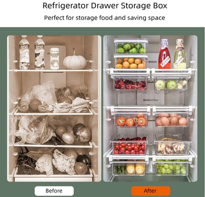 El contenedor de almacenamiento del hogar de la comida de las bebidas saca al organizador Drawers 600g del refrigerador