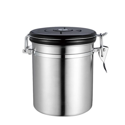 bote esencial de acero inoxidable de 500g Barista Tools Coffee Airtight con la válvula y la cuchara del CO2