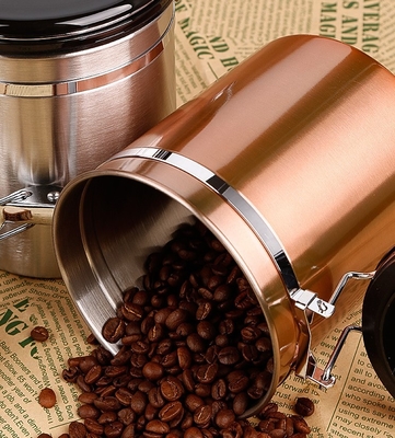 bote esencial de acero inoxidable de 500g Barista Tools Coffee Airtight con la válvula y la cuchara del CO2