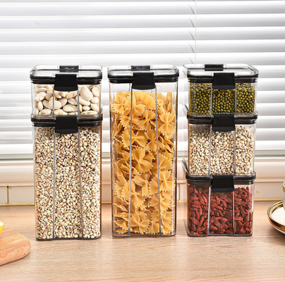 Contenedores de almacenamiento plásticos de la despensa del ANIMAL DOMÉSTICO de la cocina para la organización 460ml 700ml de la comida