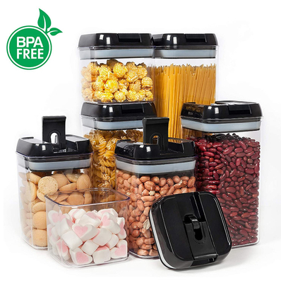 contenedor de almacenamiento hermético libre del hogar de la cocina de 7pcs BPA con las tapas fáciles de la cerradura