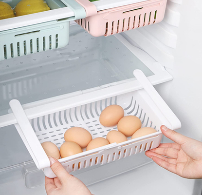 Cajón clasificado retractable de la caja del contenedor de almacenamiento del hogar para el refrigerador