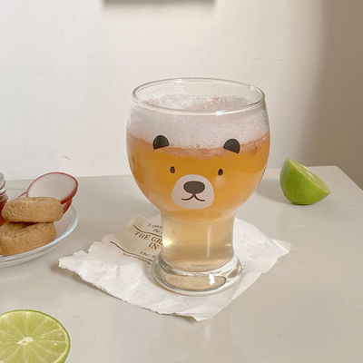 tazas de consumición de encargo lindas de cristal del claro 400ml-600ml para la cerveza