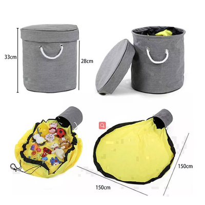 Juego Mat Drawstring Toy Storage Bag del contenedor de almacenamiento del hogar de los niños modificados para requisitos particulares