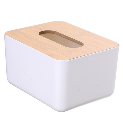 Dispensador de madera de bambú rectangular del tenedor de la caja del tejido