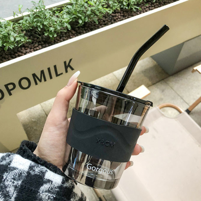 Las tazas de consumición de cristal simples de la aduana de ISO14001 500ML asaltan para el café del capuchino