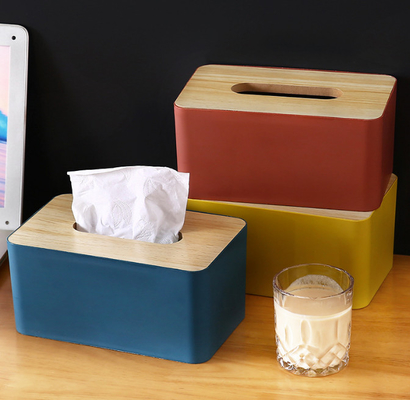Caja de bambú de madera del tejido del contenedor de almacenamiento rectangular desprendible del hogar