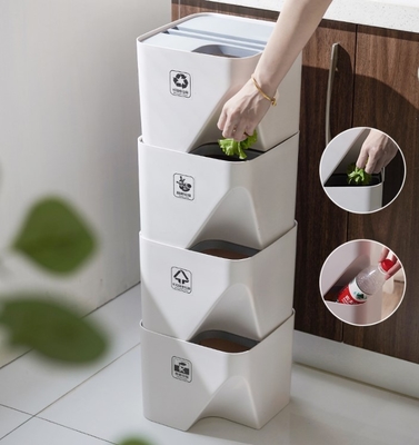 Cubo de basura modular separable plástico de la cocina para los desperdicios inútiles
