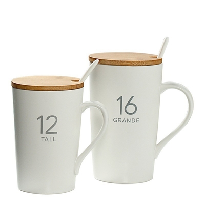 Tazas de consumición de encargo de cerámica con las tazas blancas de la sublimación 6oz de la cuchara