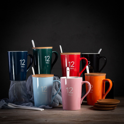 Tazas de consumición de encargo de cerámica con las tazas blancas de la sublimación 6oz de la cuchara