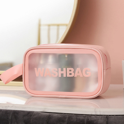 Bolso impermeable portátil del artículo de tocador del PVC del maquillaje del viaje para la playa del verano
