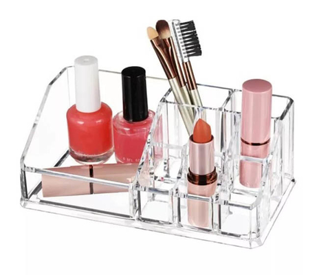 Organizador de acrílico Box Lipstick Storage de los cosméticos del maquillaje