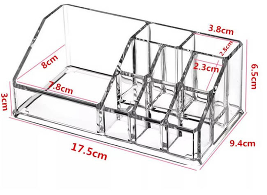 Organizador de acrílico Box Lipstick Storage de los cosméticos del maquillaje
