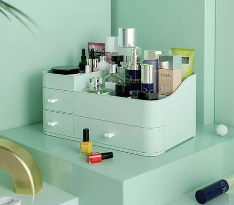 Organizador cosmético del maquillaje de la caja de almacenamiento de escritorio plástica grande de la barra de labios