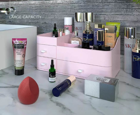 Organizador cosmético del maquillaje de la caja de almacenamiento de escritorio plástica grande de la barra de labios