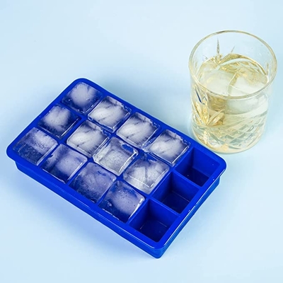 Cubo de hielo del silicón de los agujeros del rectángulo 15 Tray Easy Release Ice Cube Tray Kitchen Tools