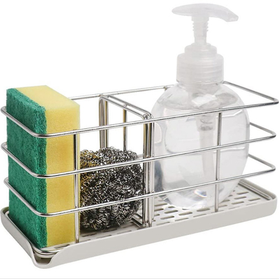Tenedor de la esponja para el fregadero de cocina para el palillo de la encimera o de la pared con desbordamiento auto