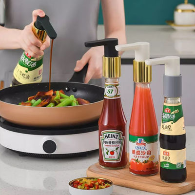 Bomba hermética del dispensador de la salsa de la ostra de la botella de la prensa de la mano del apretón de las herramientas de la cocina