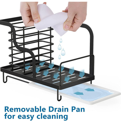 Tenedor de acero de la esponja de Counter Organizer Stainless del carrito del fregadero de cocina