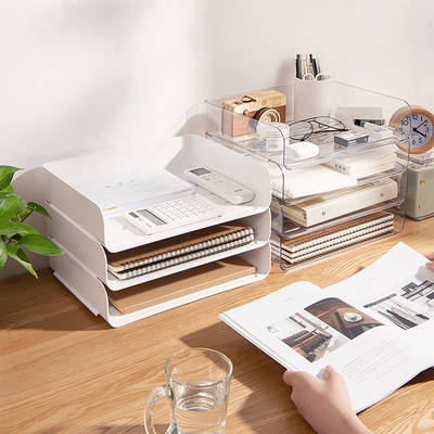 Organizador plástico apilable Drawers For Office del escritorio del hogar