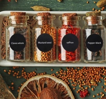cocina 5oz que sazona los tarros vacíos de la especia con Cork Lids And Labels