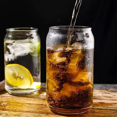 16oz claro Mason Soda Juice Glass Jars con las tapas de bambú y la paja de cristal