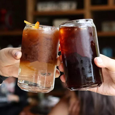 16oz claro Mason Soda Juice Glass Jars con las tapas de bambú y la paja de cristal