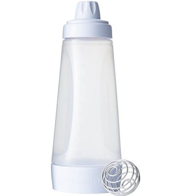 Botella de mezcla de la sacudida del dispensador del talud de crepe de Whiskware de la botella del talud de la mano
