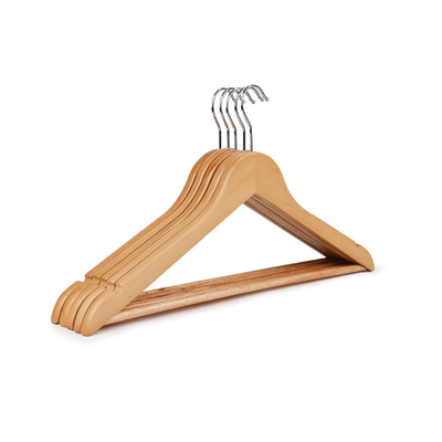 Las suspensiones de capa de madera amistosas de Eco en el bulto para la ropa no se deslizan