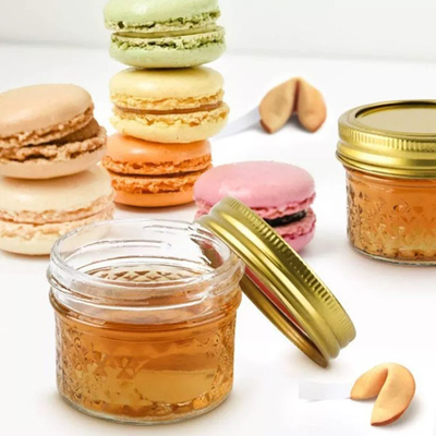 La boca ancha Mini Caviar Glass Preserve Jars para el atasco 100ml 40 fija