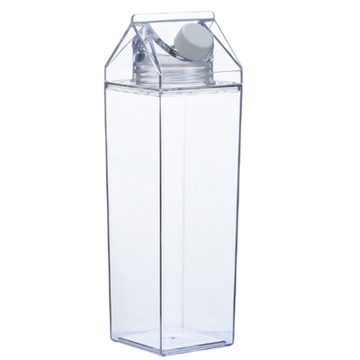 las tazas de consumición de encargo del cuadrado plástico 500ml ordeñan la botella de agua del cartón hermética