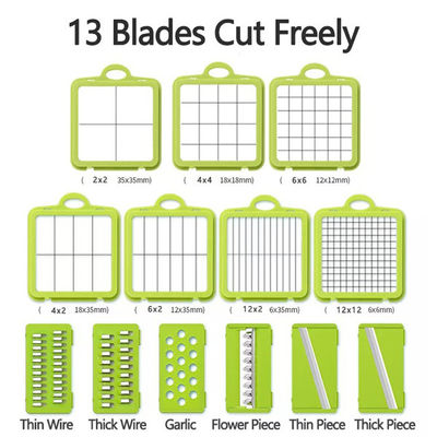 Cortador multifuncional Chopper Slicer vegetal de la cebolla de las PC de los accesorios 22 de la herramienta de la cocina
