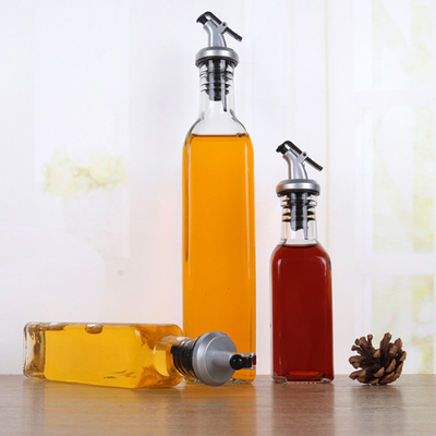 Envase de cristal claro del aceite de Olive Oil Dispenser Bottles Cooking para la cocina