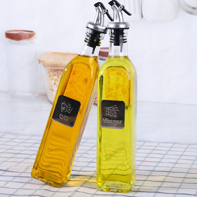 Envase de cristal claro del aceite de Olive Oil Dispenser Bottles Cooking para la cocina
