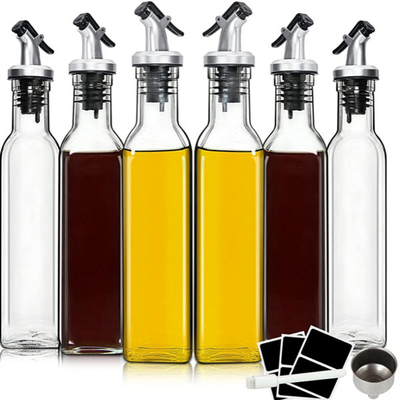 Envase de cristal claro del aceite de Olive Oil Dispenser Bottles Cooking para la cocina