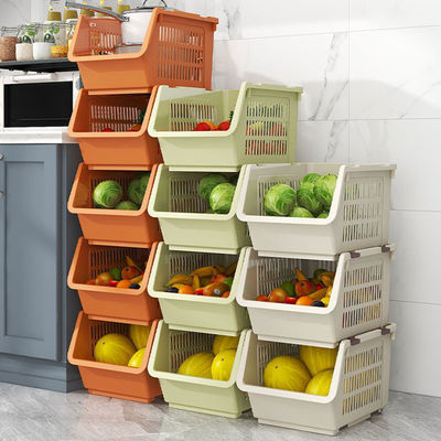 Organizador apilable Basket Kitchen Supplies de la legumbre de fruta del hueco