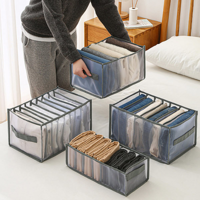 Organizador For Wardrobe del cajón del contenedor de almacenamiento del hogar de la ropa de 7 rejillas