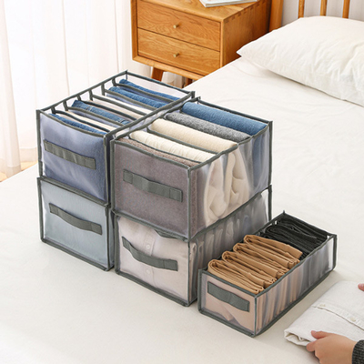 Organizador For Wardrobe del cajón del contenedor de almacenamiento del hogar de la ropa de 7 rejillas