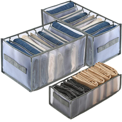 Organizador For Wardrobe del cajón del contenedor de almacenamiento del hogar de la ropa de 7 rejillas