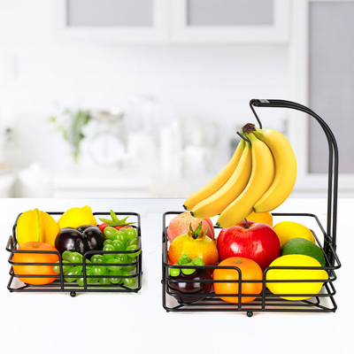 Fuentes de la cocina del soporte de la cesta de fruta de la grada de la ejecución 2 del alambre de metal