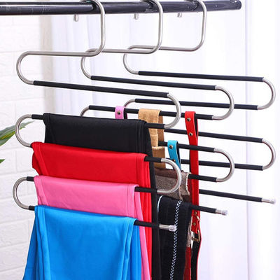 Productos de acero inoxidables de los electrodomésticos de las suspensiones de ropa de las suspensiones de los pantalones de la S-forma