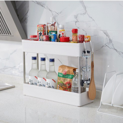 Estante móvil de múltiples capas de la carretilla del almacenamiento para el cuarto de baño del dormitorio de la cocina