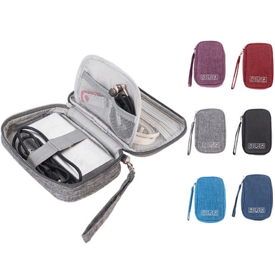 Bolso de nylon del organizador del cable del contenedor de almacenamiento del hogar del pequeño viaje