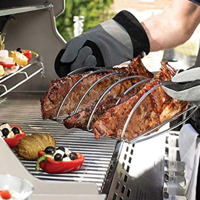 Filete Rib Rack Holder de las herramientas y de los accesorios de la BARBACOA de la barbacoa