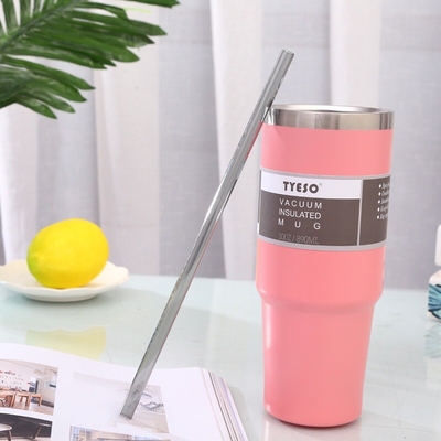 Tazas de café aisladas de acero inoxidables a granel de los vasos 30oz con la tapa y la paja