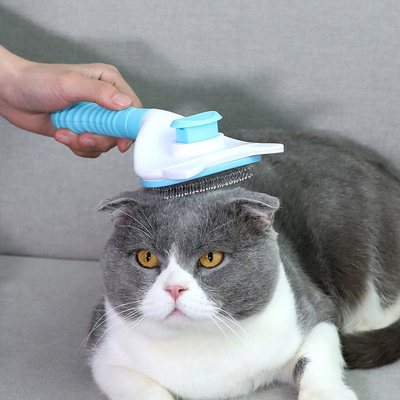 Cepillo de acero inoxidable de encargo del removedor del pelo del animal doméstico de los electrodomésticos para el gato del perro