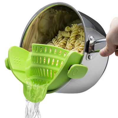 Clip ajustable del arroz en el colador del silicón para los potes y el tamiz de las pastas
