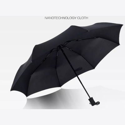 Paraguas plegable de los productos de los electrodomésticos 3 abiertos automáticos plásticos a prueba de viento con el logotipo