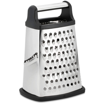 4 echó a un lado el rallador resistente de acero inoxidable del queso de la caja de la cocina para el queso parmesano