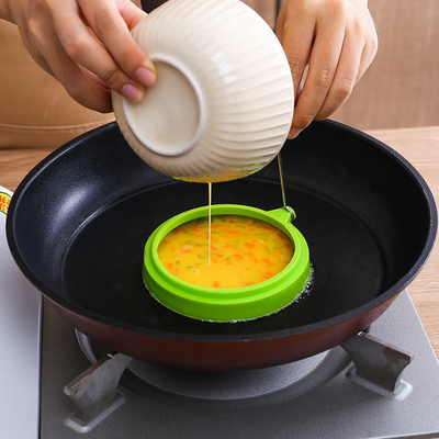 El cocinar del huevo de Ring Mold For Fried Pancake del huevo del silicón de la tortilla